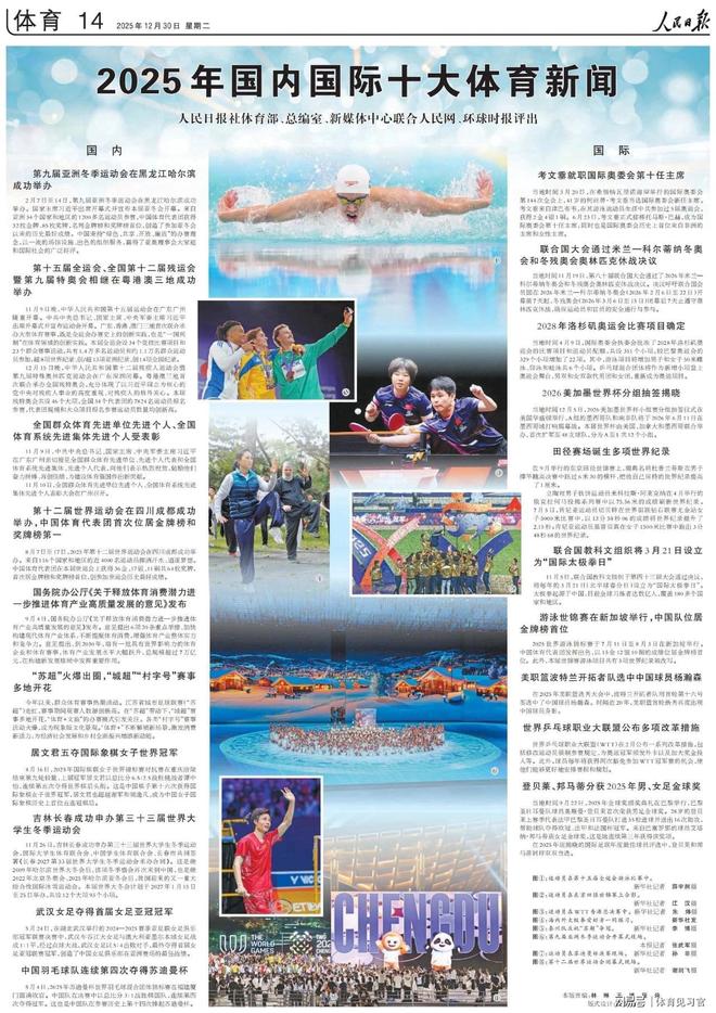 权威盘点！亚冬会创纪录+“苏超”破圈2025中国体育多点开花(图2)